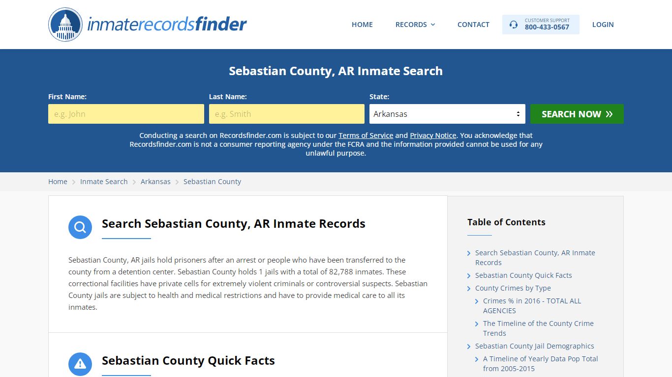 Sebastian County, AR Inmate Lookup & Jail Records Online